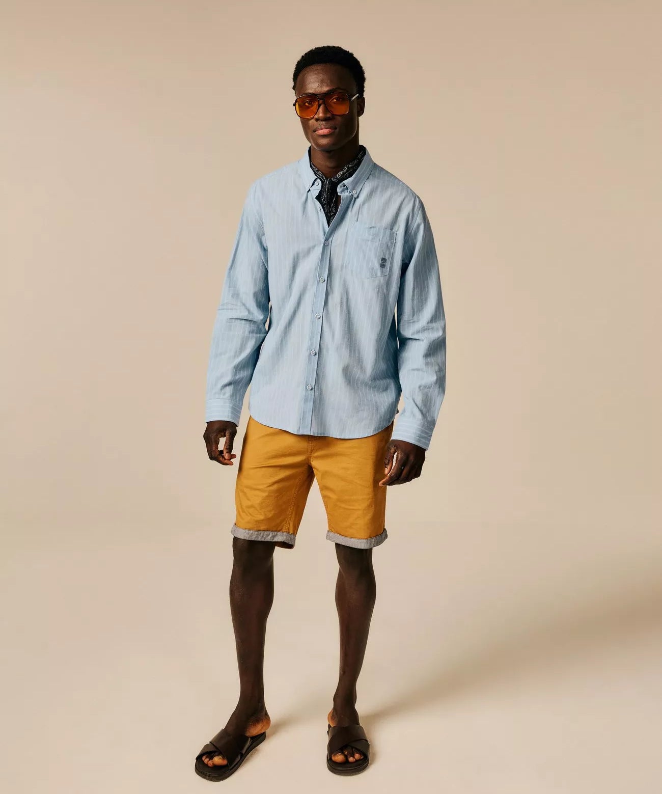 Chemise légère en coton à rayures riviera Adly - SUN VALLEY HOMME