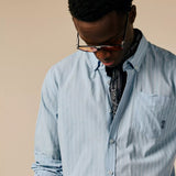 Chemise légère en coton à rayures riviera Adly - SUN VALLEY HOMME