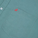 Chemise légère en lin et coton Lynerche - Vert mangrove - TBS HOMME