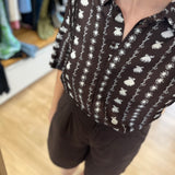 Chemise manches courtes imprimé coquillage Spizule - Sable - DES PETITS HAUTS