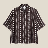Chemise manches courtes imprimé coquillage Spizule - Sable - DES PETITS HAUTS