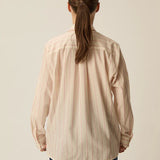 Chemise rayée chic avec fils brillants Tinette - Glossy pivoine - DES PETITS HAUTS