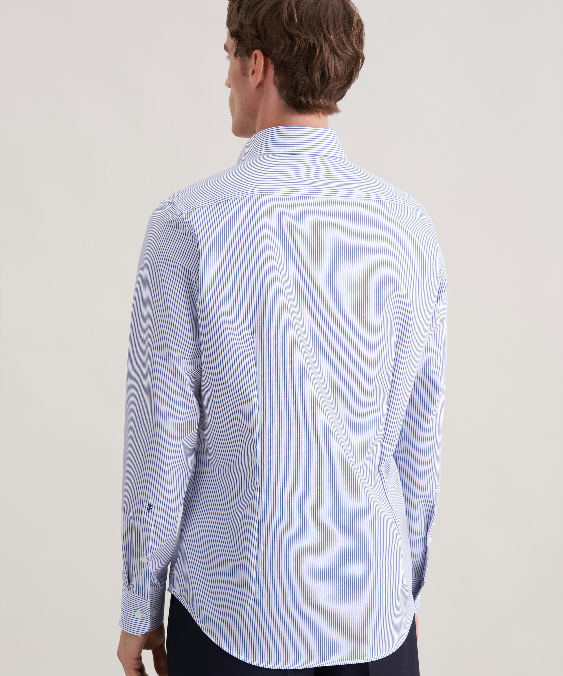 Chemise rayée coupe slim pour homme - Bleu - SEIDENSTICKER