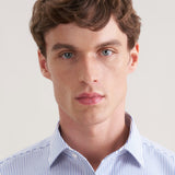 Chemise rayée coupe slim pour homme - Bleu - SEIDENSTICKER