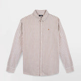 Chemise rayée en lin et coton Studeche - Teck - TBS HOMME