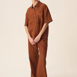Chemise en lin manches courte style safari Estonie - DES PETITS HAUTS