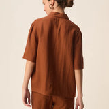 Chemise en lin manches courte style safari Estonie - DES PETITS HAUTS