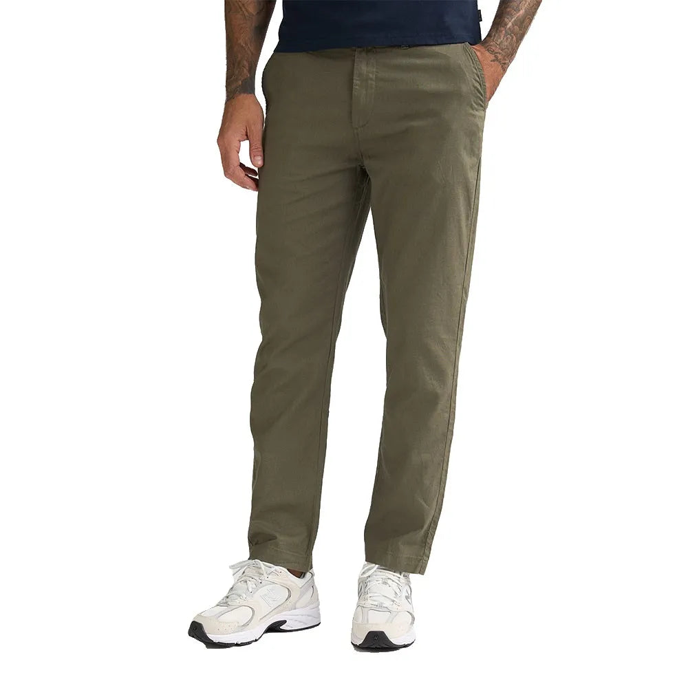 Chino en lin coupe fuselée - PETROL INDUSTRIES HOMME