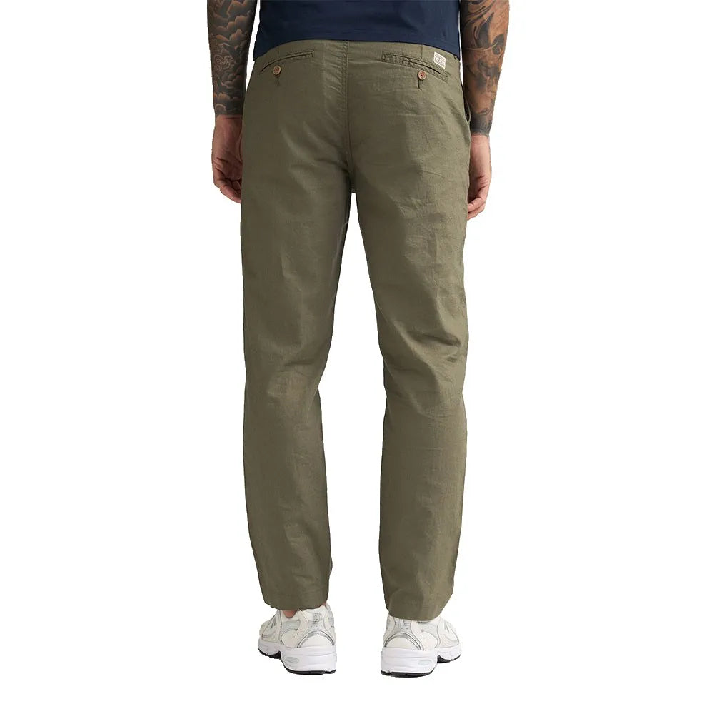 Chino en lin coupe fuselée - PETROL INDUSTRIES HOMME