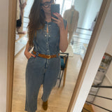 Combi-pantalon en jean Tia - Bleu - SUNCOO