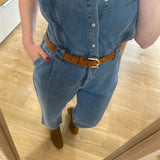 Combi-pantalon en jean Tia - Bleu - SUNCOO