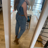 Combi-pantalon en jean Tia - Bleu - SUNCOO