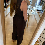 Combi pantalon palazzo sans manches Tahomi - Terre - DES PETITS HAUTS