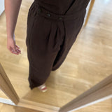 Combi pantalon palazzo sans manches Tahomi - Terre - DES PETITS HAUTS