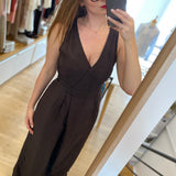 Combi pantalon palazzo sans manches Tahomi - Terre - DES PETITS HAUTS