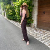Combi pantalon palazzo sans manches Tahomi - Terre - DES PETITS HAUTS