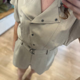 Combi short fluide à fermeture asymétrique B332115 - Beige - IKKS WOMEN