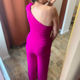 Combinaison de cérémonie asymétrique Tunon - Fuschia - LORA