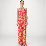 Combi pantalon cache-cœur imprimé Wilderose - Fuschia - GRACE & MILA