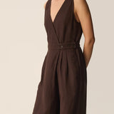 Combi pantalon palazzo sans manches Tahomi - Terre - DES PETITS HAUTS
