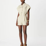 Combi short fluide à fermeture asymétrique B332115 - Beige - IKKS WOMEN