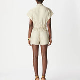 Combi short fluide à fermeture asymétrique B332115 - Beige - IKKS WOMEN