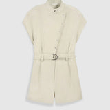 Combi short fluide à fermeture asymétrique B332115 - Beige - IKKS WOMEN