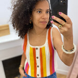 Débardeur en crochet à rayures Dae - Multicolore - LA PETITE ETOILE