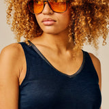 Débardeur en maille fluide col V Jablon - SUN VALLEY FEMME