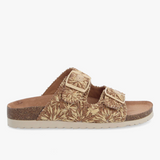 Mules en tricot brodé Fiona - Marron - ARMISTICE