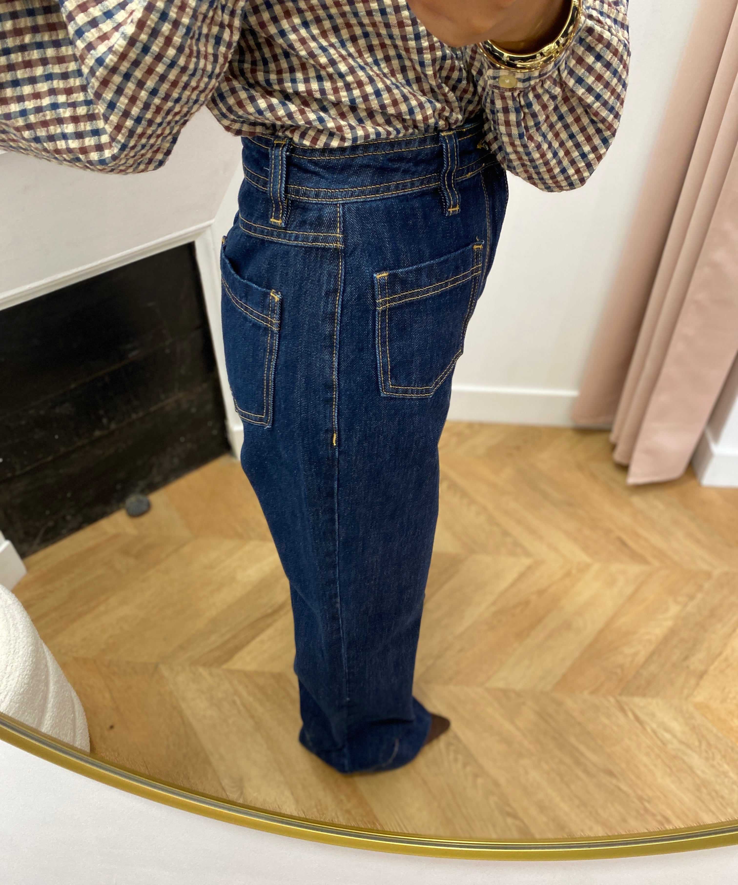 Jean droit taille haute Jacob - Darkblue - GRACE & MILA