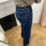 Jean droit taille haute Jacob - Darkblue - GRACE & MILA