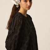 Foulard bandana en coton doux imprimé Nabelle - Choco - DES PETITS HAUTS