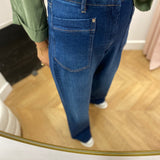 Jean large taille haute avec poches plaquées Gaia - Stone used - LOLA ESPELETA