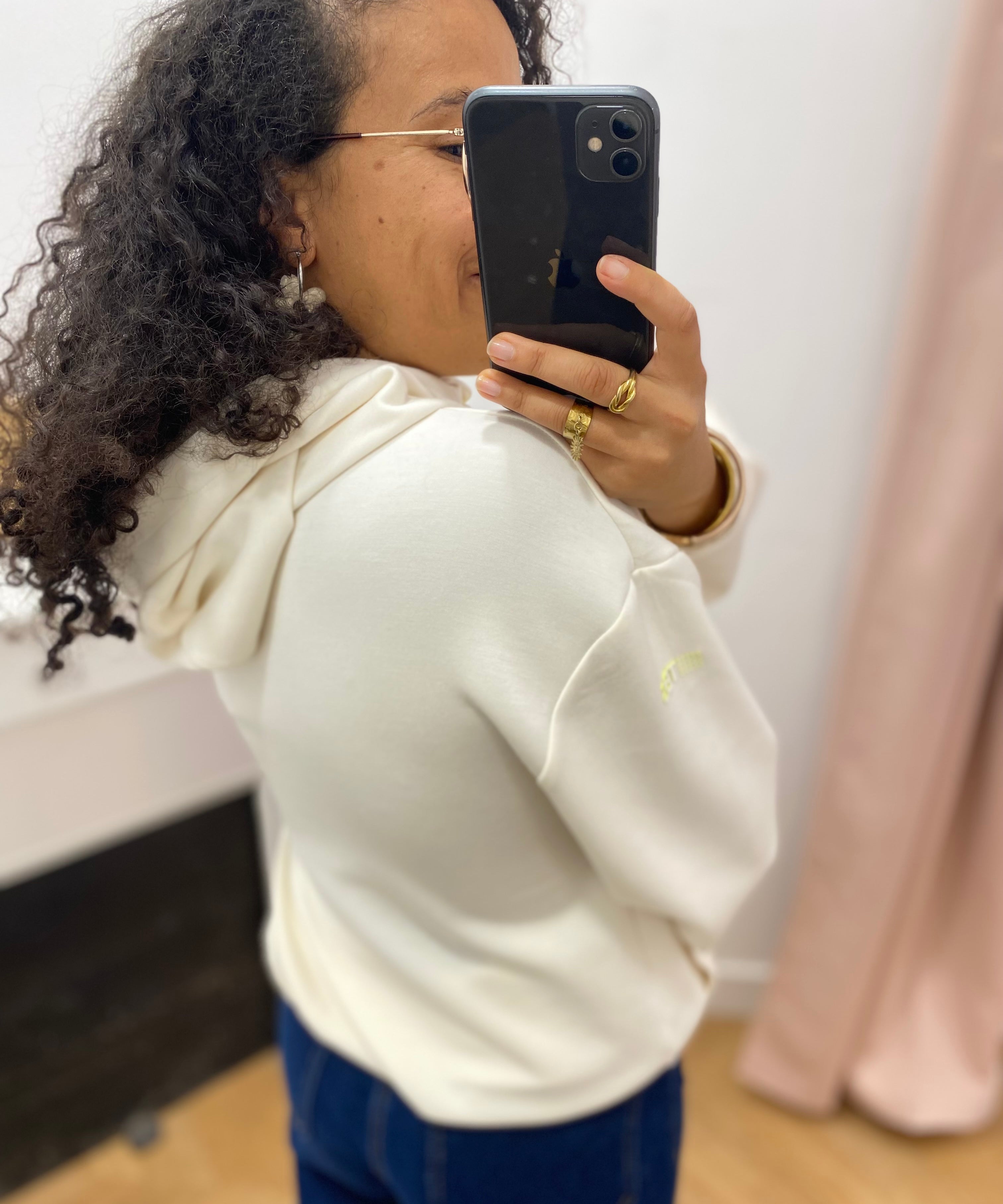 Sweat à fermeture zippée Glorizip - Greige - TBS FEMME