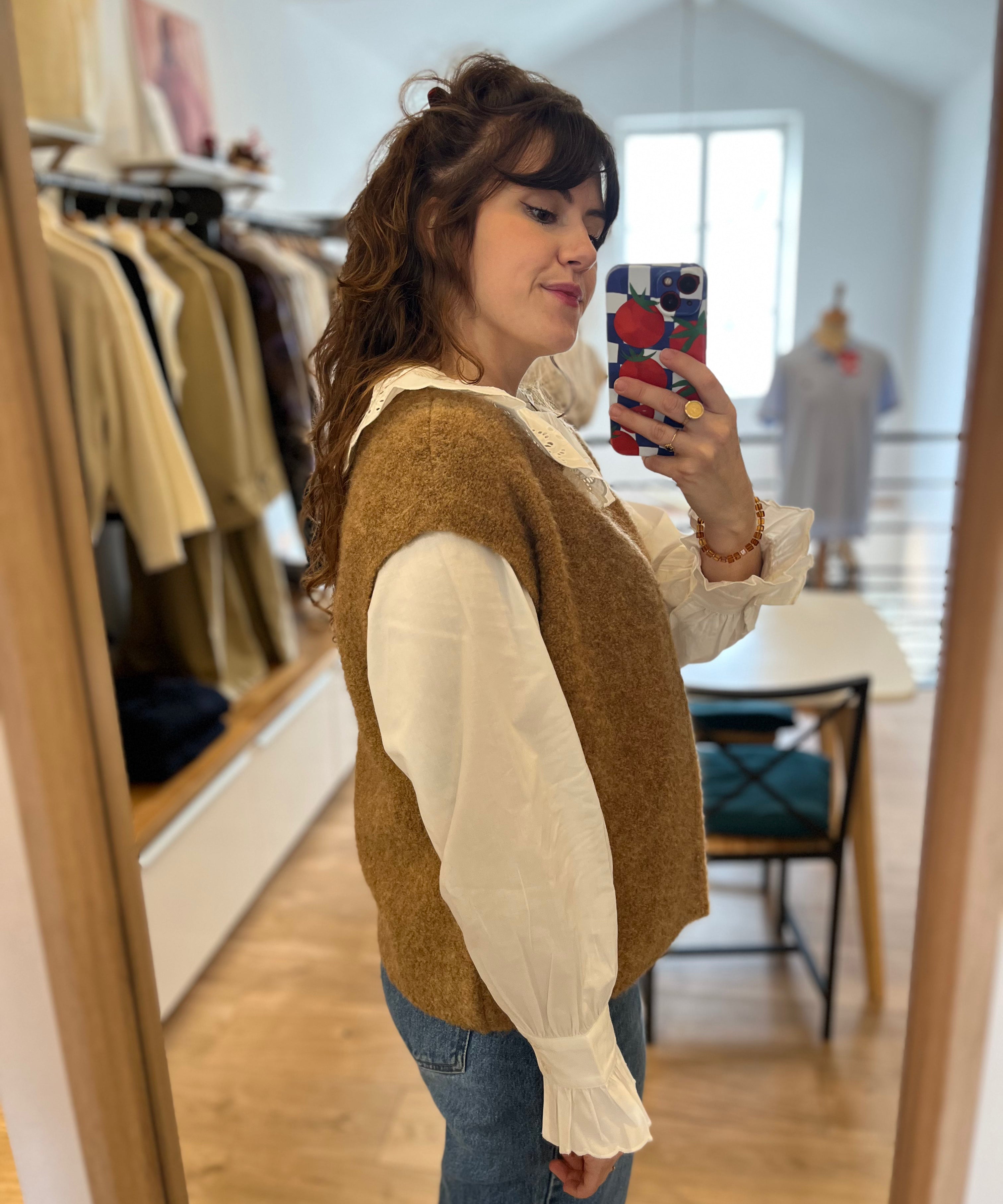 Gilet Achille - Maroron chamois - DES PETITS HAUTS