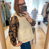 Gilet Bainford Teddy - Beige - BARBOUR FEMME