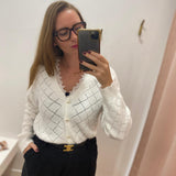 Gilet en maille ajourée Cleo - IN APRIL 1986