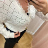 Gilet en maille ajourée Cleo - IN APRIL 1986