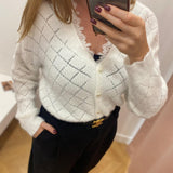 Gilet en maille ajourée Cleo - IN APRIL 1986