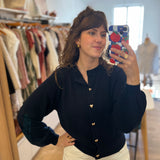 Gilet fin en laine boutons cœur Arbalette - DES PETITS HAUTS