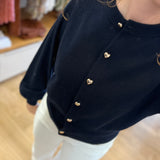 Gilet fin en laine boutons cœur Arbalette - DES PETITS HAUTS