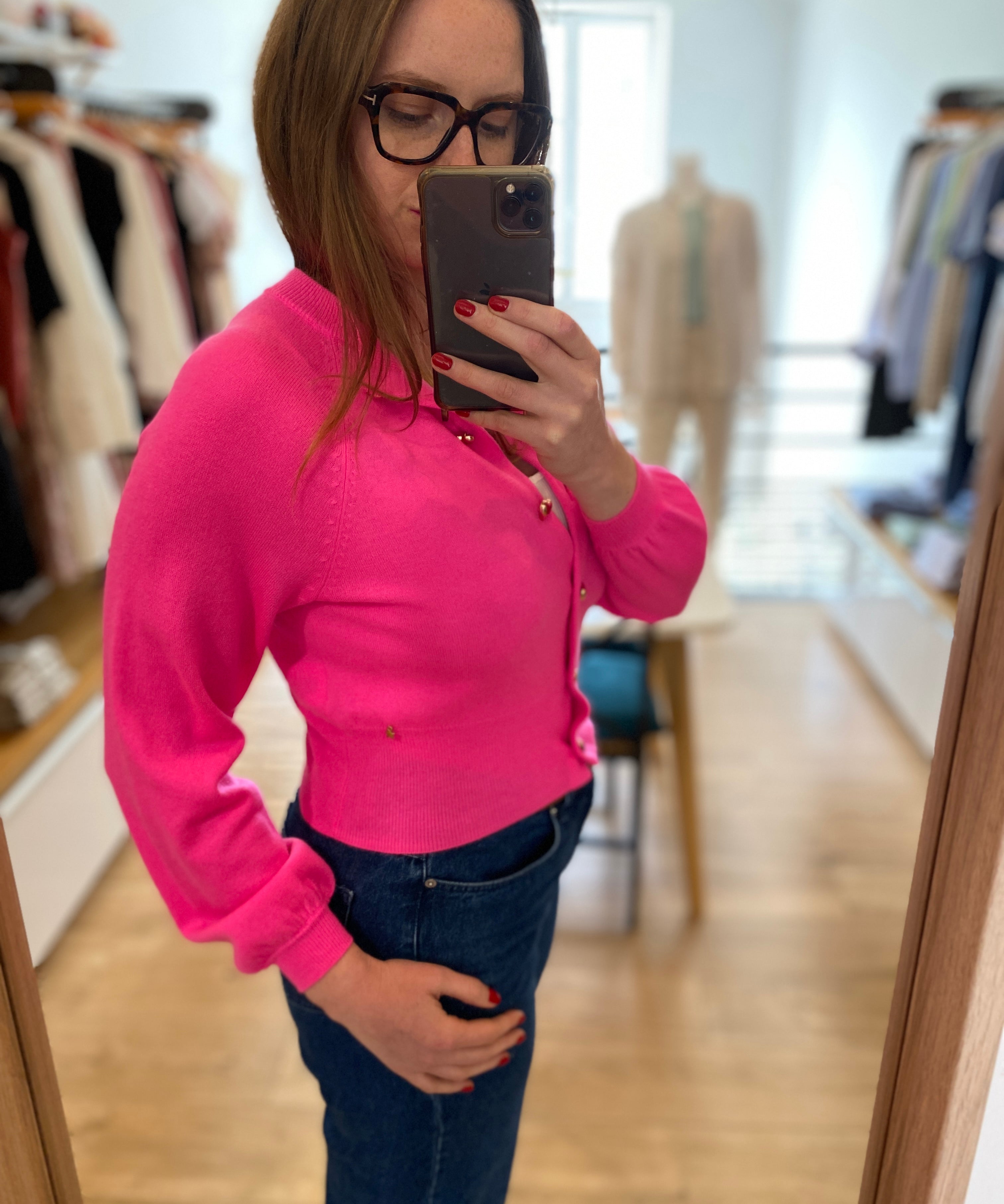 Gilet fin en laine boutons cœur Arbalette - DES PETITS HAUTS