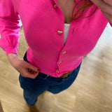 Gilet fin en laine boutons cœur Arbalette - DES PETITS HAUTS