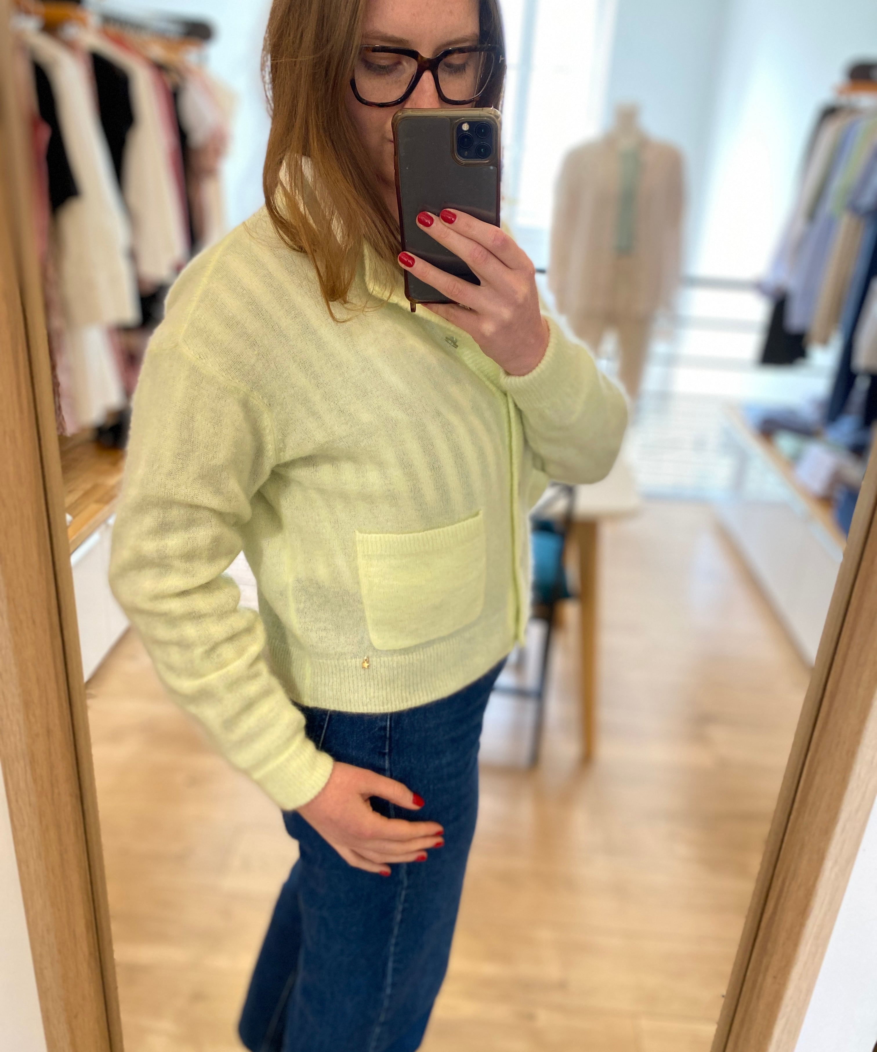 Gilet oversize en maille douce mohair Dobilou - DES PETITS HAUTS