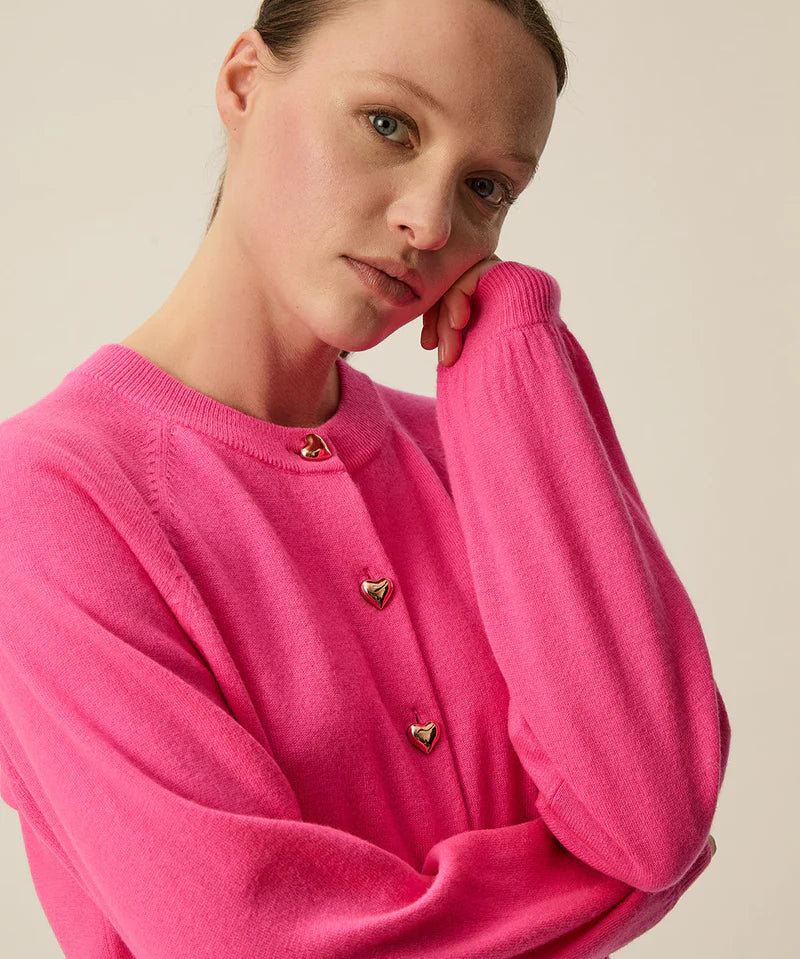 Gilet fin en laine boutons cœur Arbalette - DES PETITS HAUTS