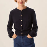 Gilet fin en laine boutons cœur Arbalette - DES PETITS HAUTS