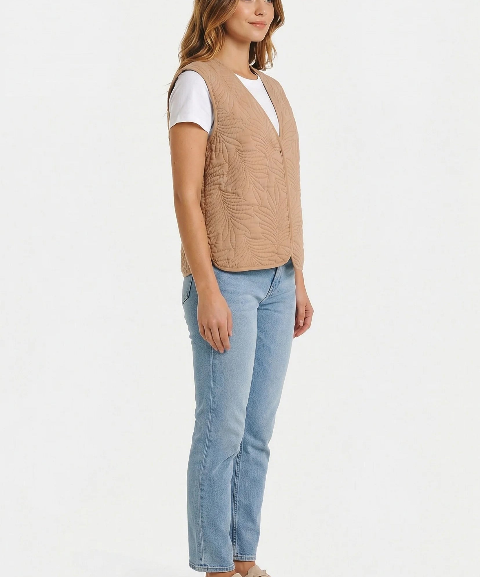 Gilet léger sans manches Yalir - Beige clair - SUN VALLEY FEMME