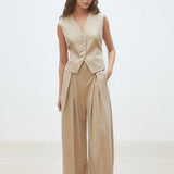 Gilet sans manche dos nu Dylan - Beige - SUNCOO