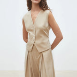 Gilet sans manche dos nu Dylan - Beige - SUNCOO